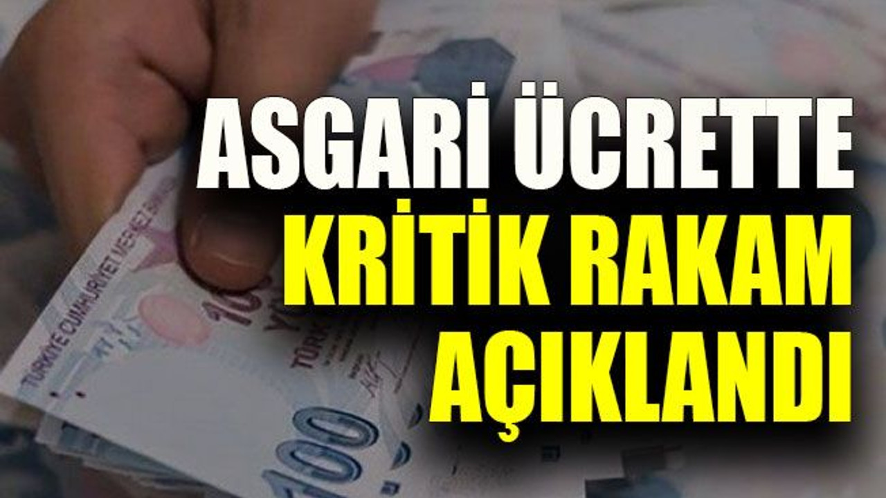 Asgari ücrette kritik rakam açıklandı