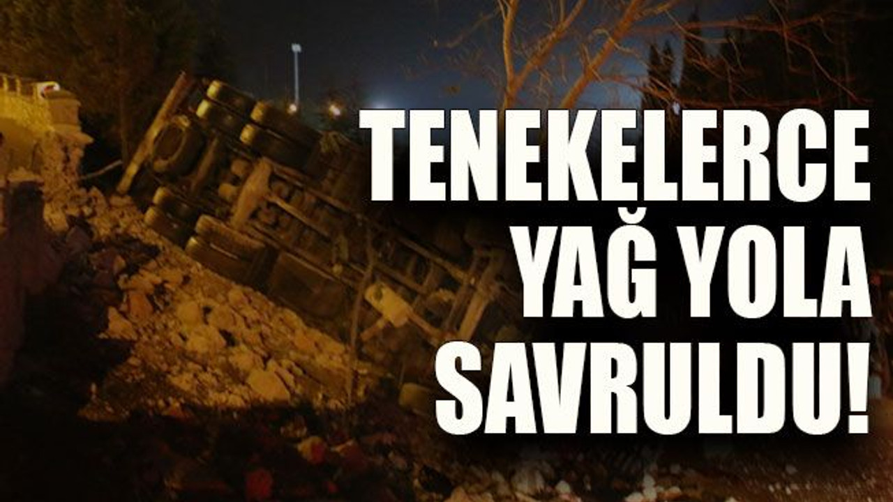 Kamyon devrildi!