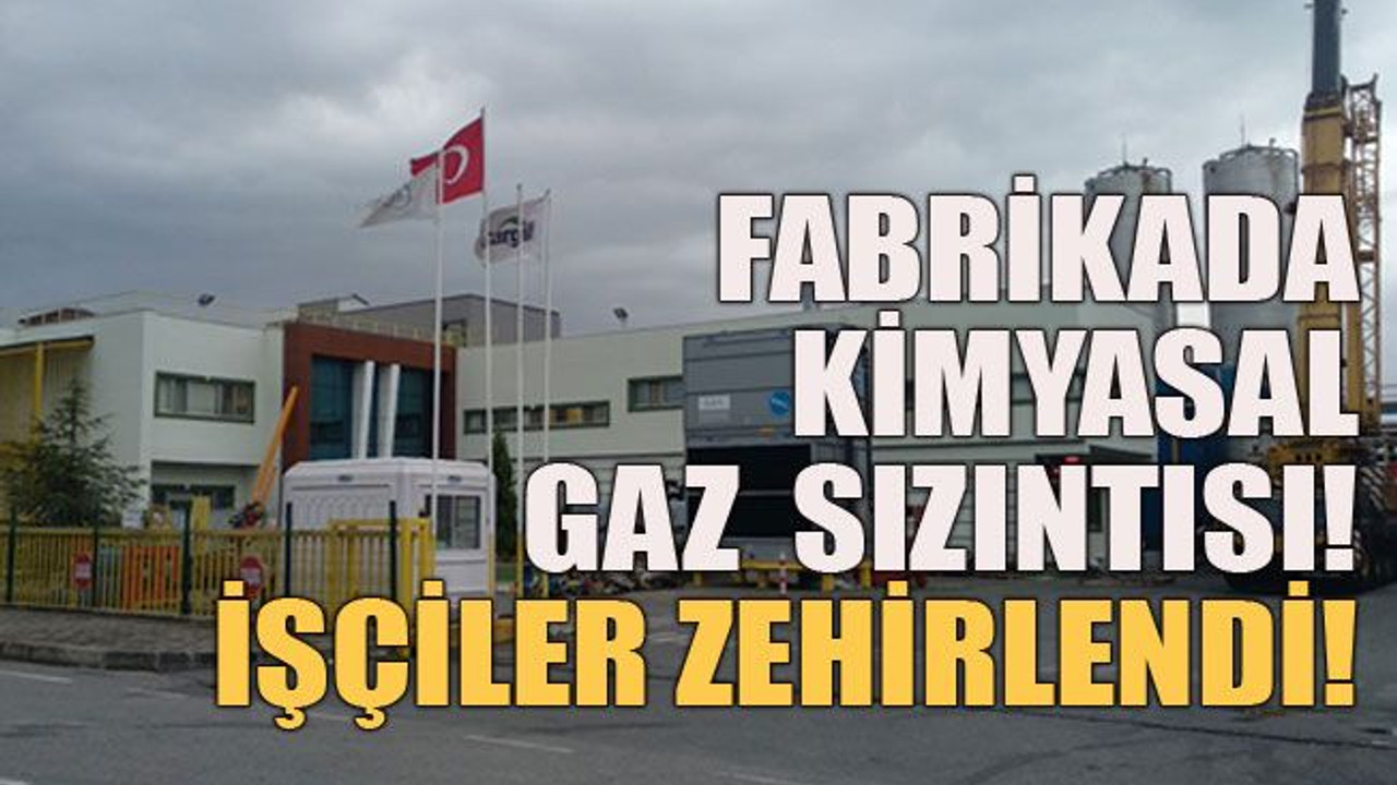 Fabrikada kimyasal gaz sızıntısı! İşçiler zehirlendi!