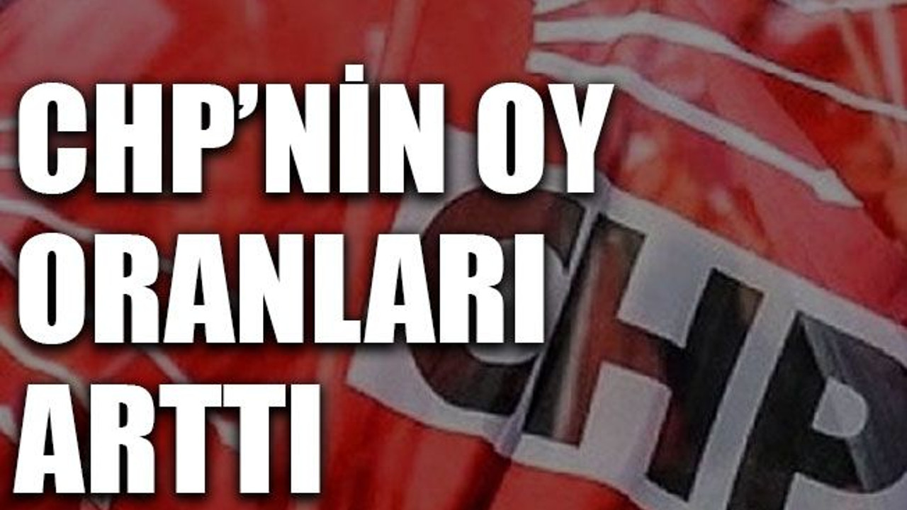 CHP’nin oy oranları arttı