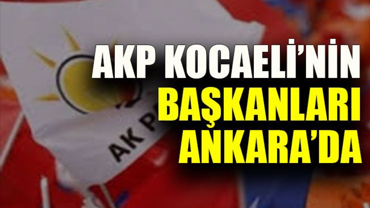 AKP Kocaeli’nin başkanları Ankara’da