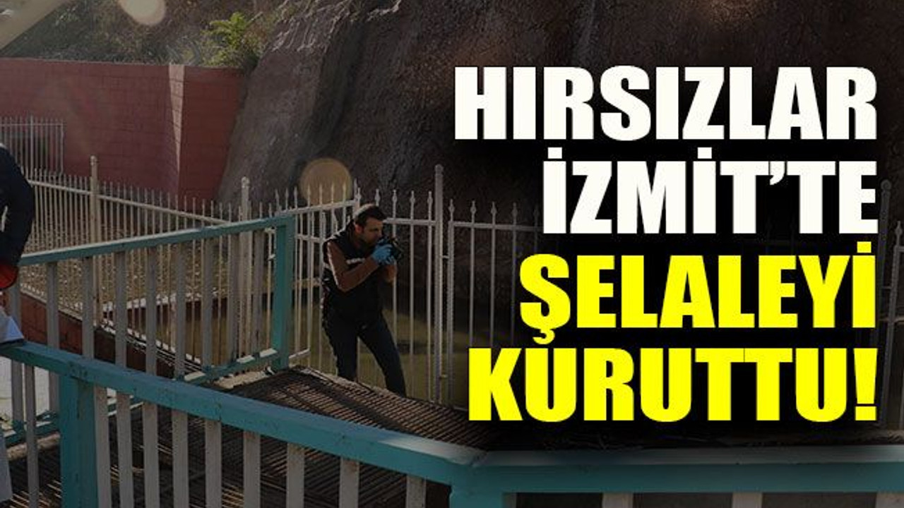 İzmit’te bulunan Türkiye'nin en büyük yapay şelalelerini hırsızlar kuruttu