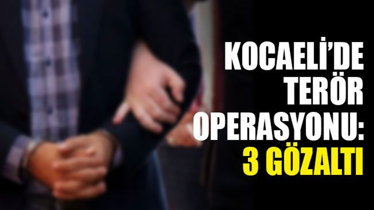Kocaeli'de jandarmadan DEAŞ operasyonu: 3 gözaltı