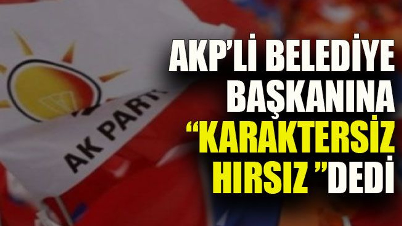 AKP’li aday adayı AKP’li başkana karaktersiz hırsız dedi
