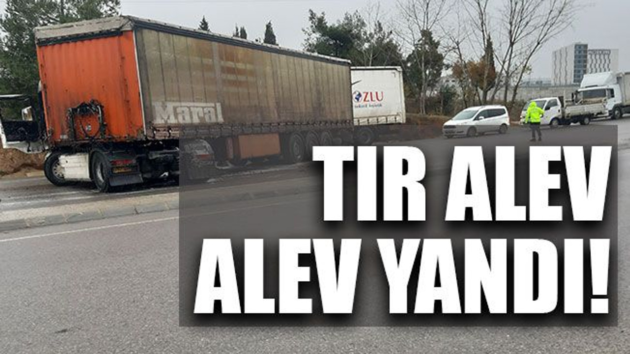 Tır alev alev yandı!