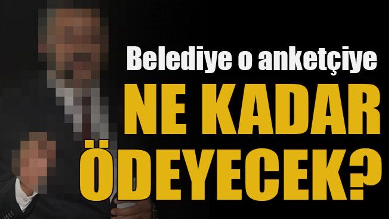 Belediye o anketçiye ne kadar ödeyecek?