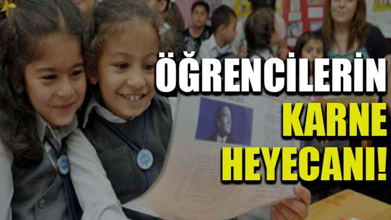 Öğrencilerin karne heyecanı!