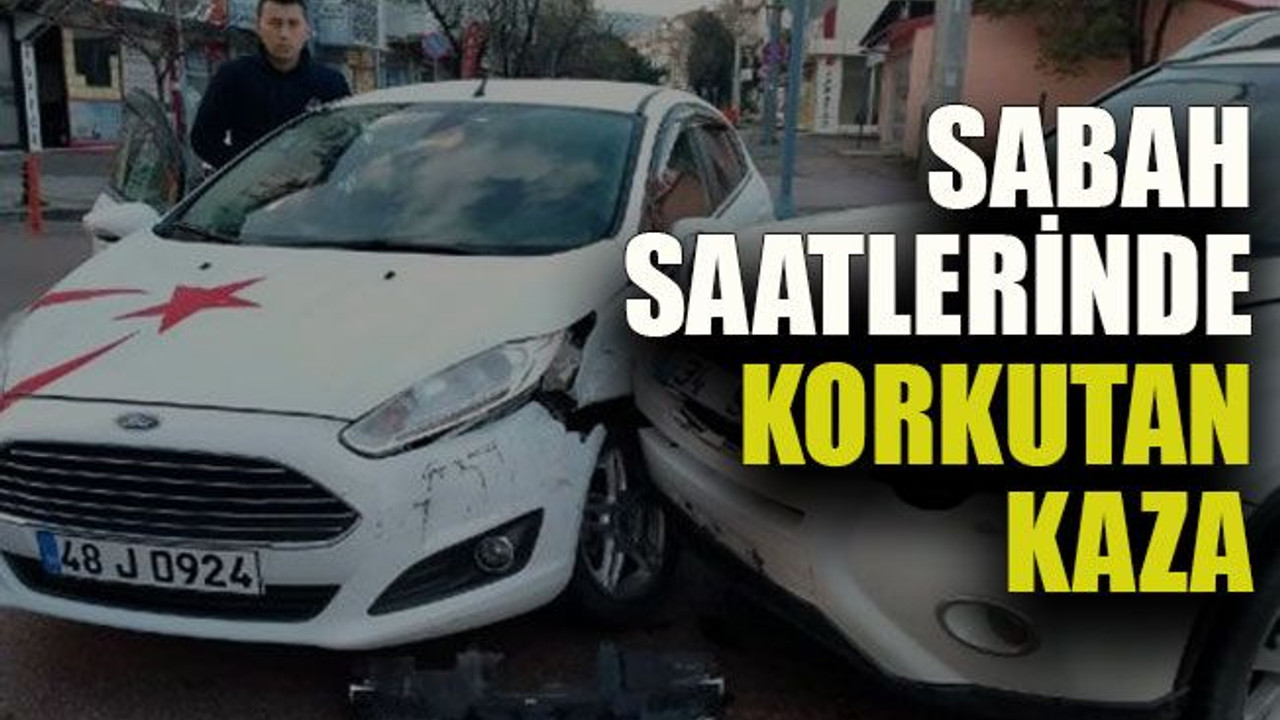 Sabah saatlerinde korkutan kaza