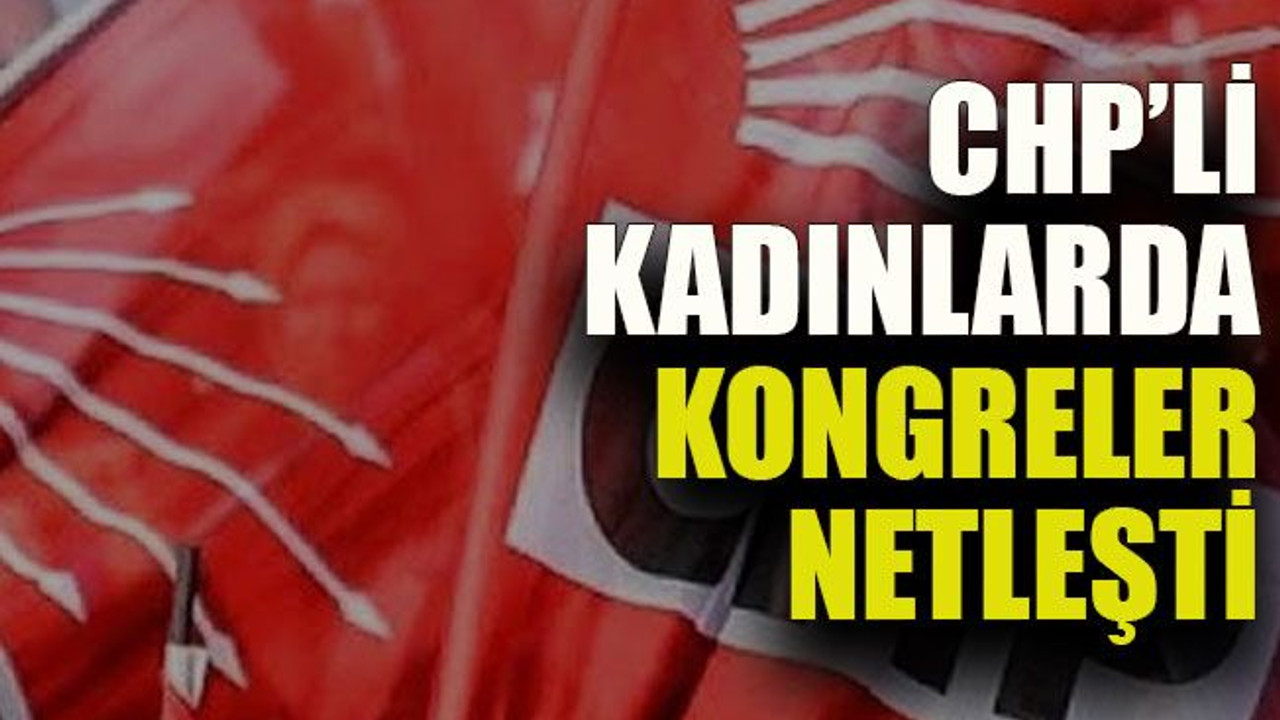CHP’li kadınlarda kongreler netleşti