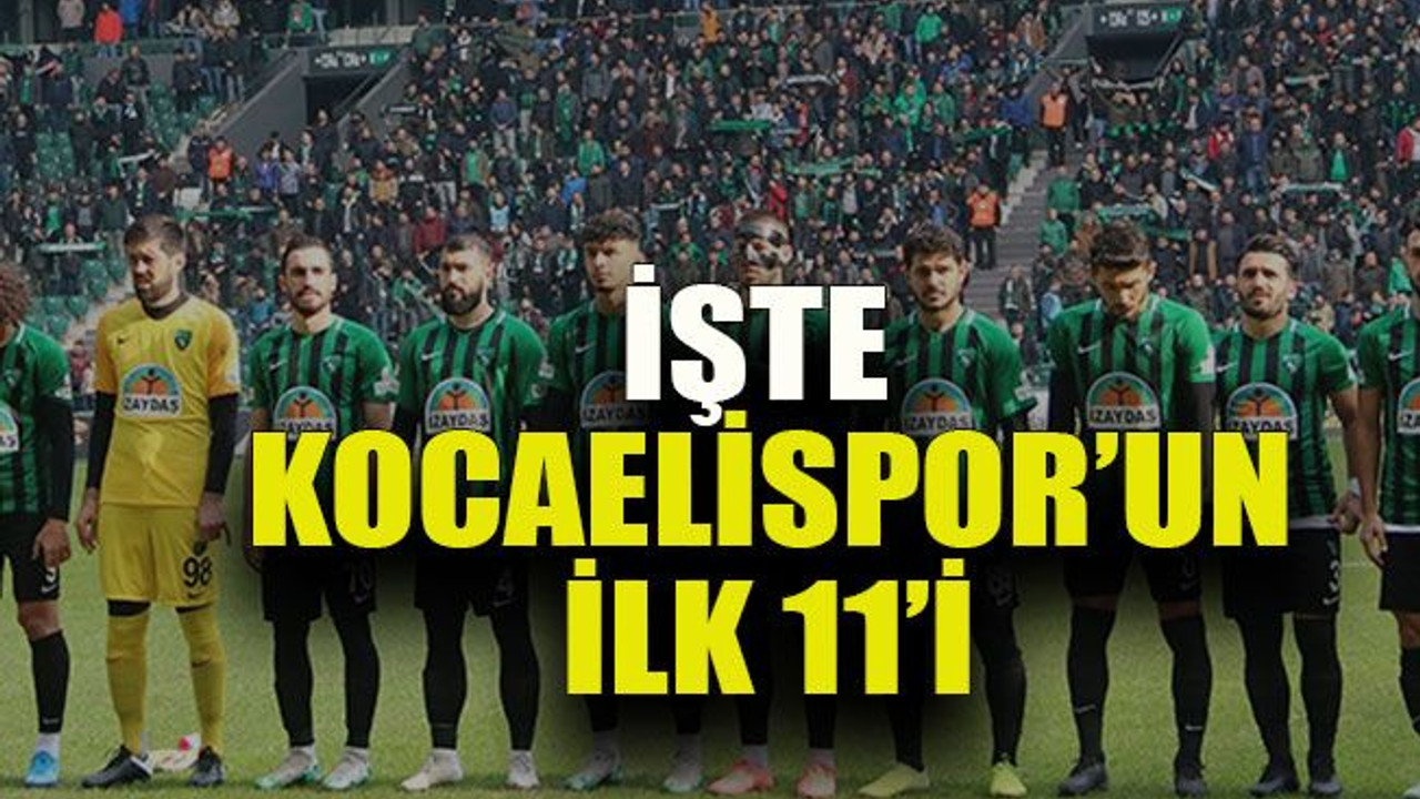İşte Kocaelispor’un ilk 11’i