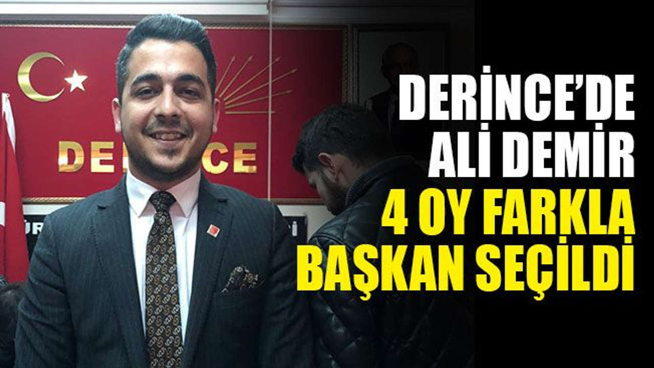 CHP Derince Gençlik Kolları'nda Ali Demir, 4 oy farkla kazandı