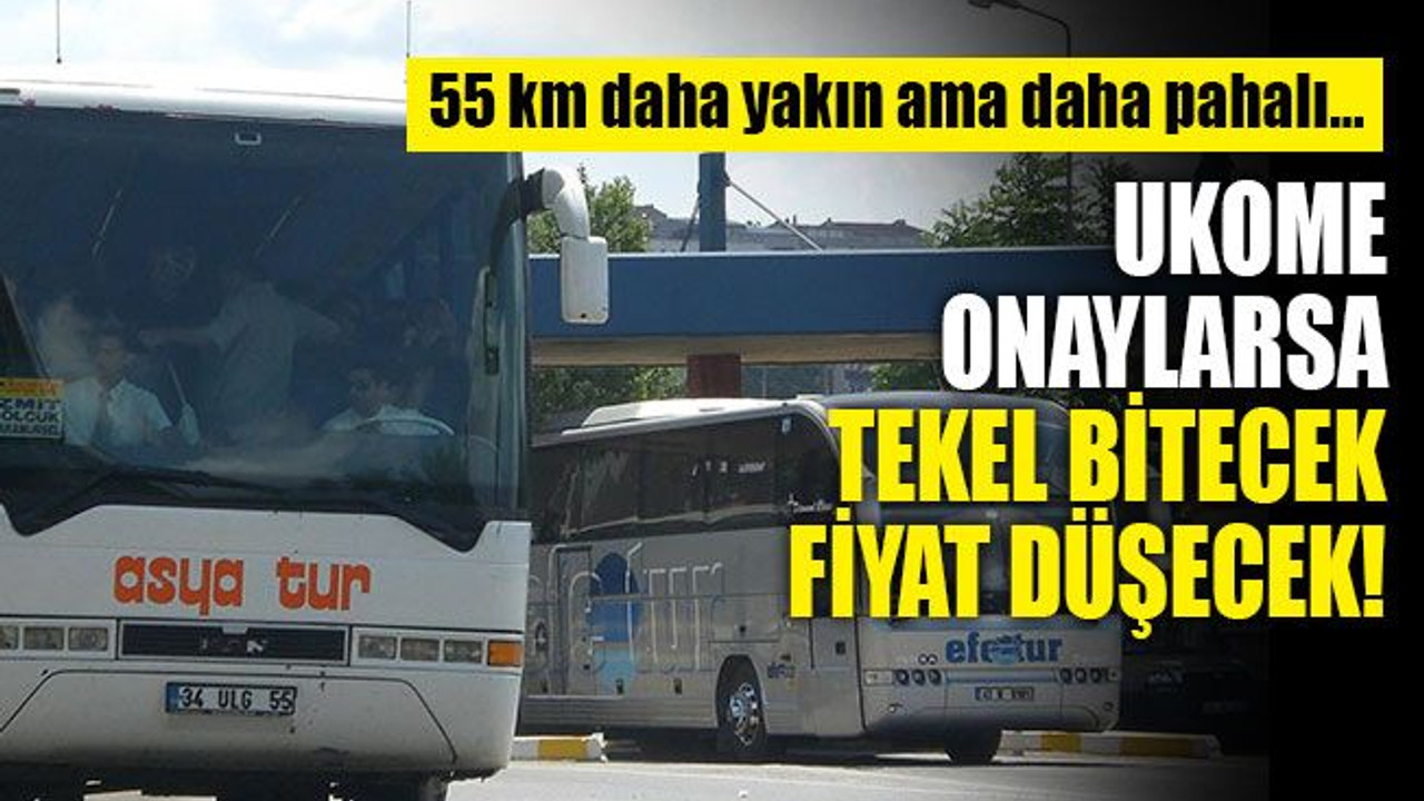 UKOME onaylarsa İzmit-İstanbul arası otobüs fiyatı düşecek!