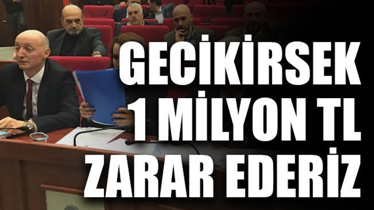 Gecikirsek 1 milyon TL zarar ederiz