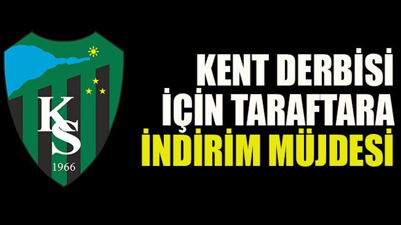 Kent derbisi için taraftara indirim müjdesi