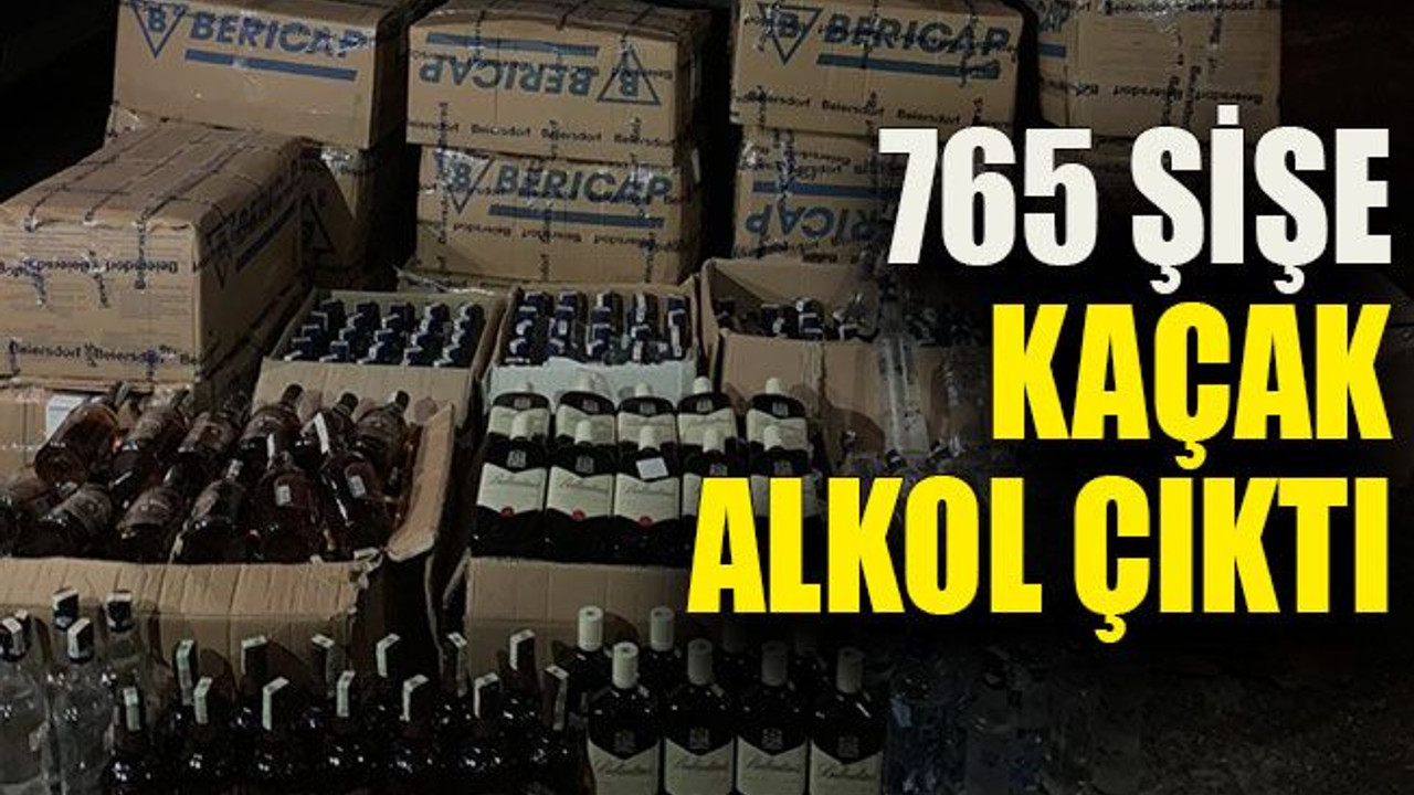 Kocaeli’de polisin durdurduğu araçtan 765 şişe kaçak alkol çıktı