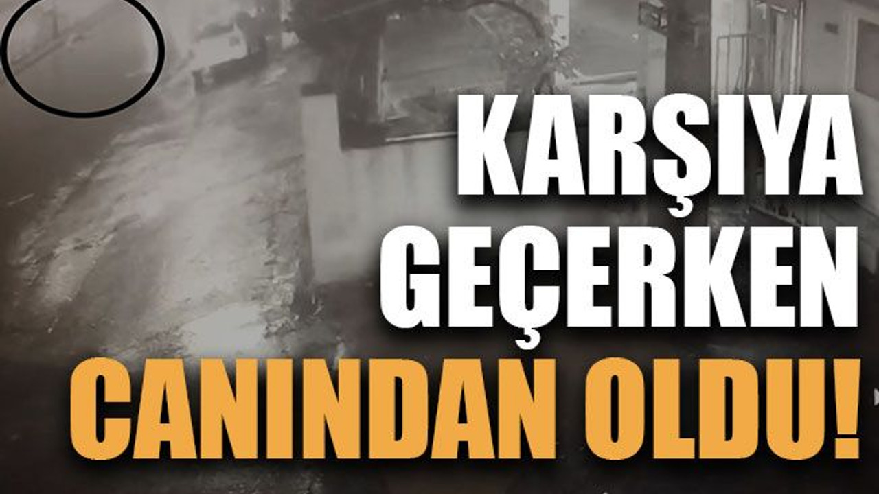 Karşıya geçerken canından oldu!