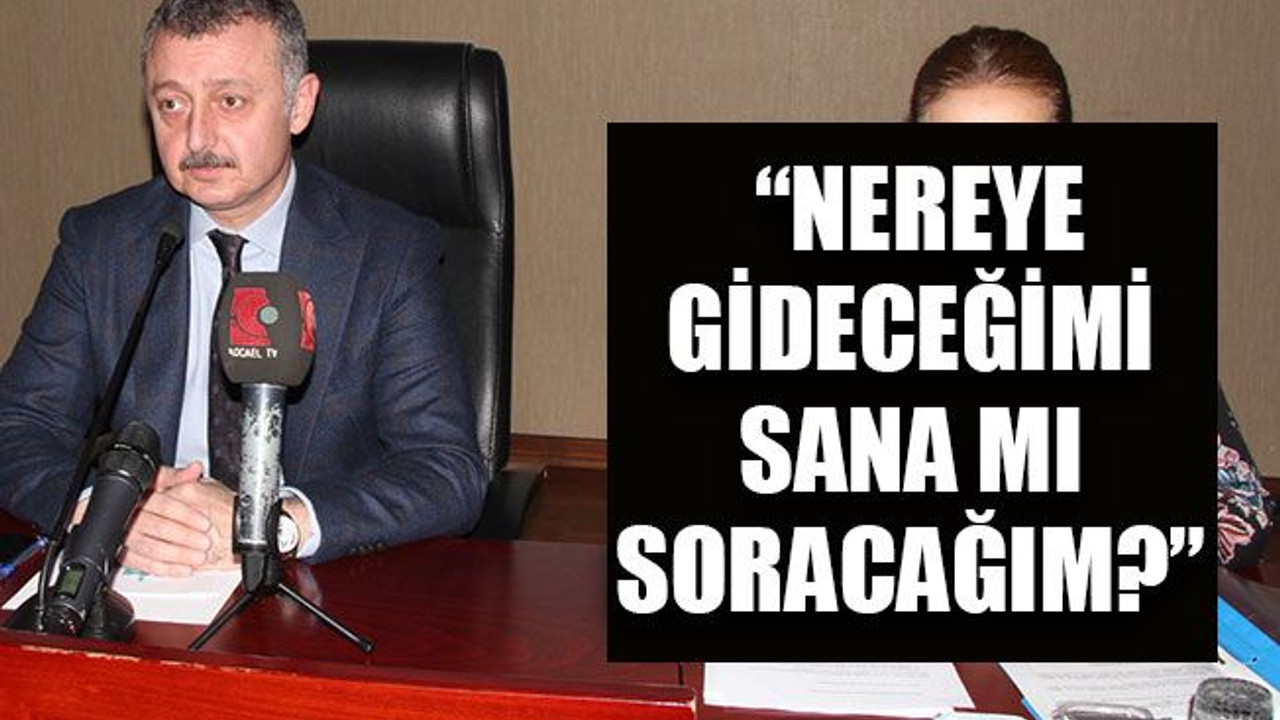 “Nereye gideceğimi sana mı soracağım?”