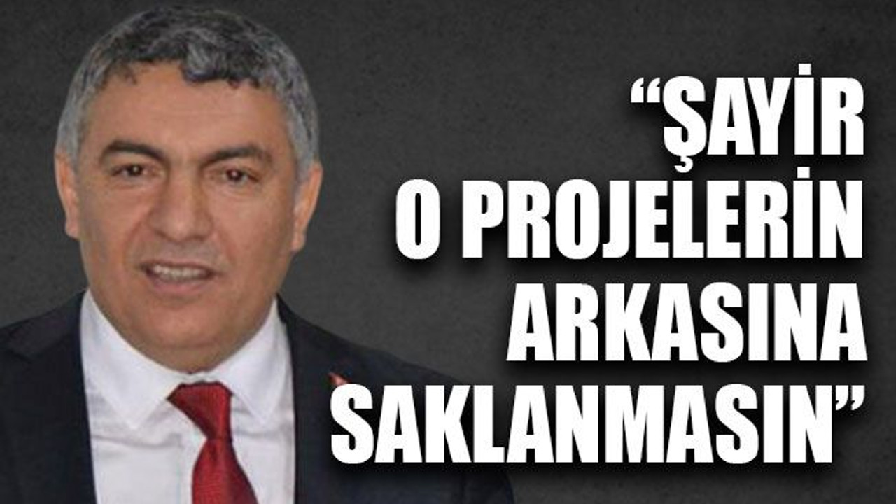“Şayir o projelerin arkasına saklanmasın”