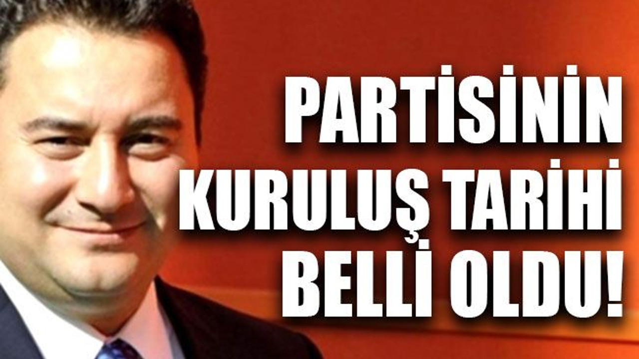 Partisinin kuruluş tarihi belli oldu