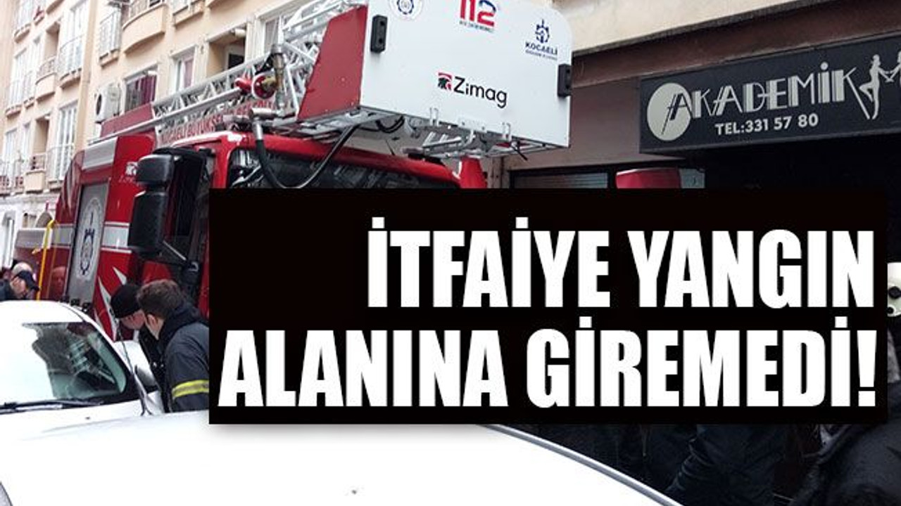 İtfaiye yangın alanına giremedi!