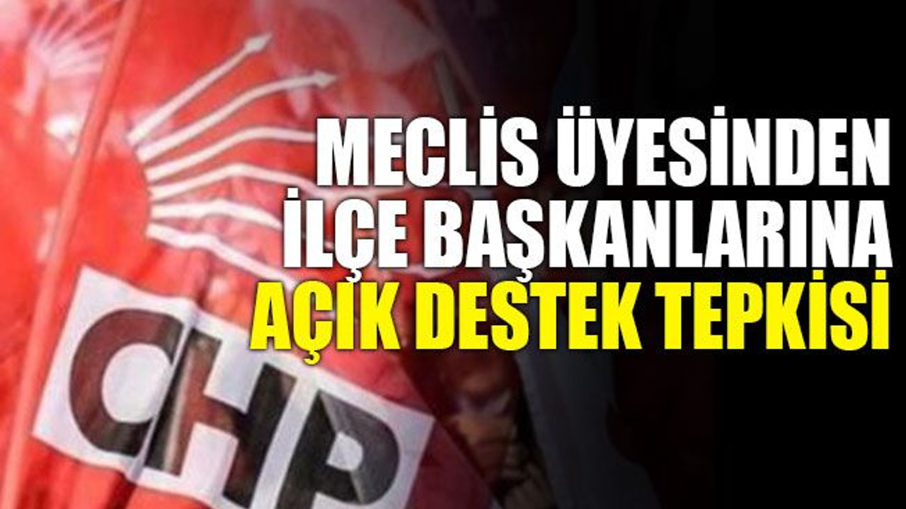 CHP Meclis üyesinden, ilçe başkanlarına, açık destek tepkisi