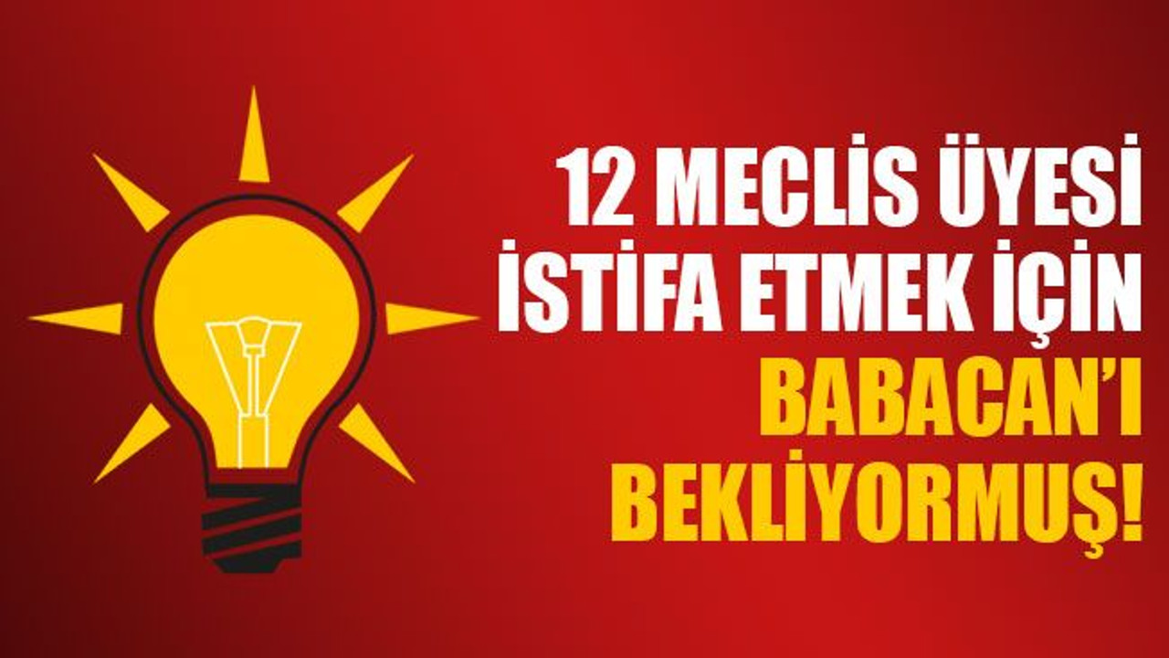 12 meclis üyesi, istifa etmek için Babacan’ı bekliyormuş!