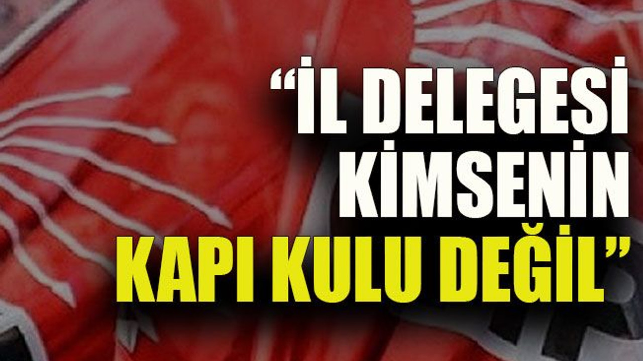 “İl delegesi kimsenin kapı kulu değil”