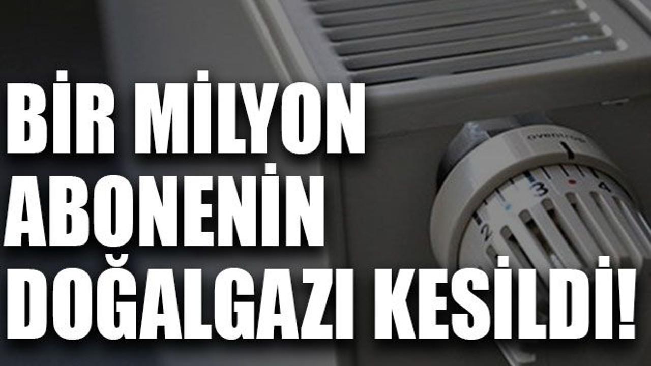 Bir milyon abonenin doğalgazı kesildi!