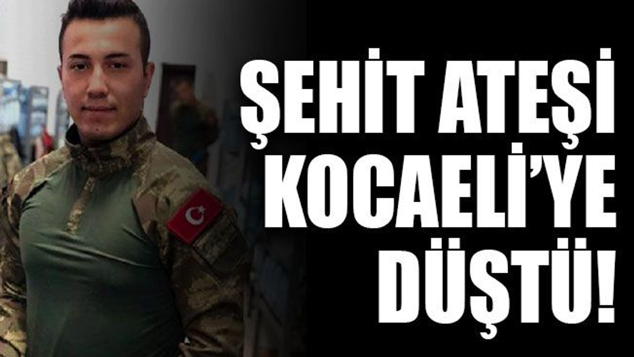 Şehit ateşi Kocaeli’ye düştü!