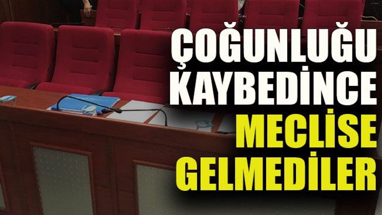 Çoğunluğu kaybedince meclise gelmediler