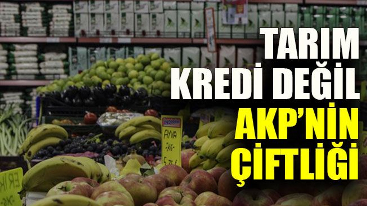 Tarım Kredi değil AKP’nin çiftliği