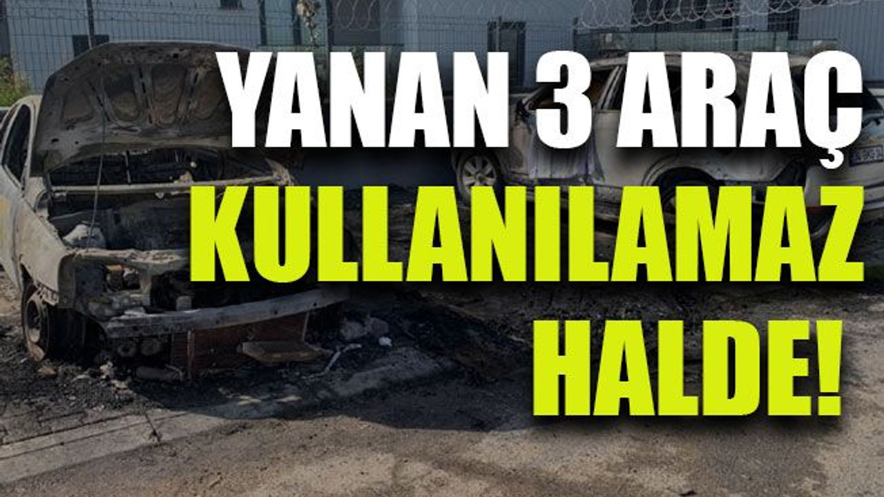 Yanan 3 araç kullanılamaz halde!