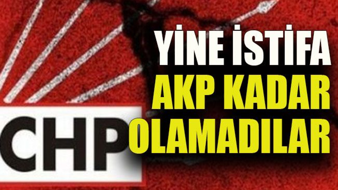 Yine istifa AKP kadar olamadılar