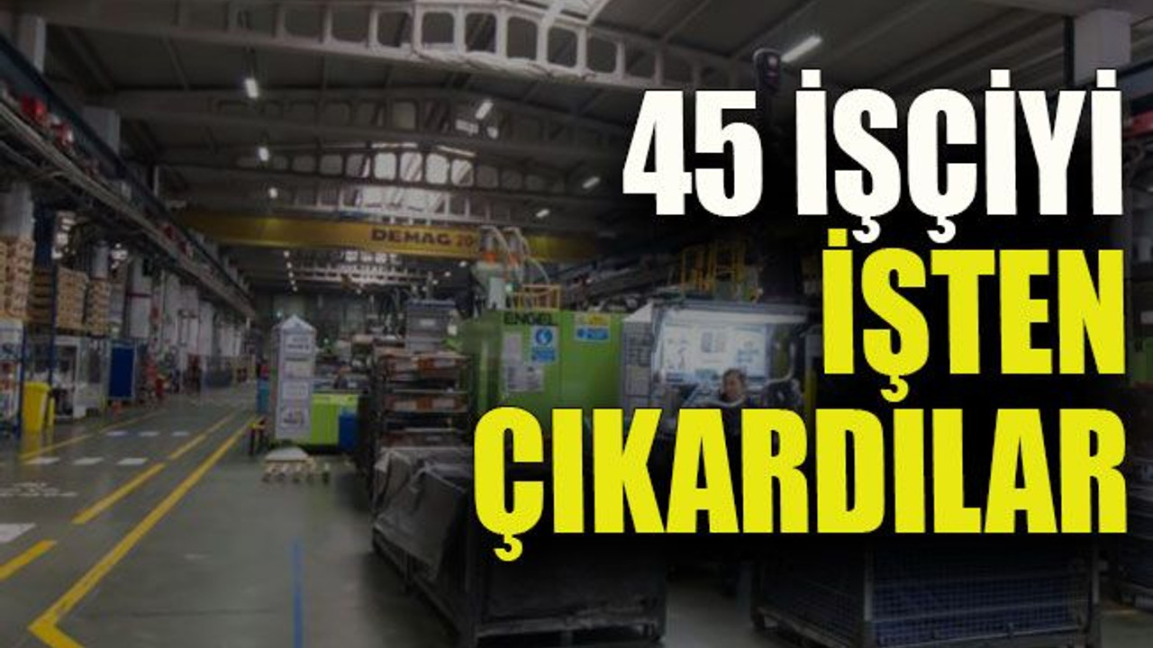 Kocaeli’de 45 işçiyi işten çıkardılar
