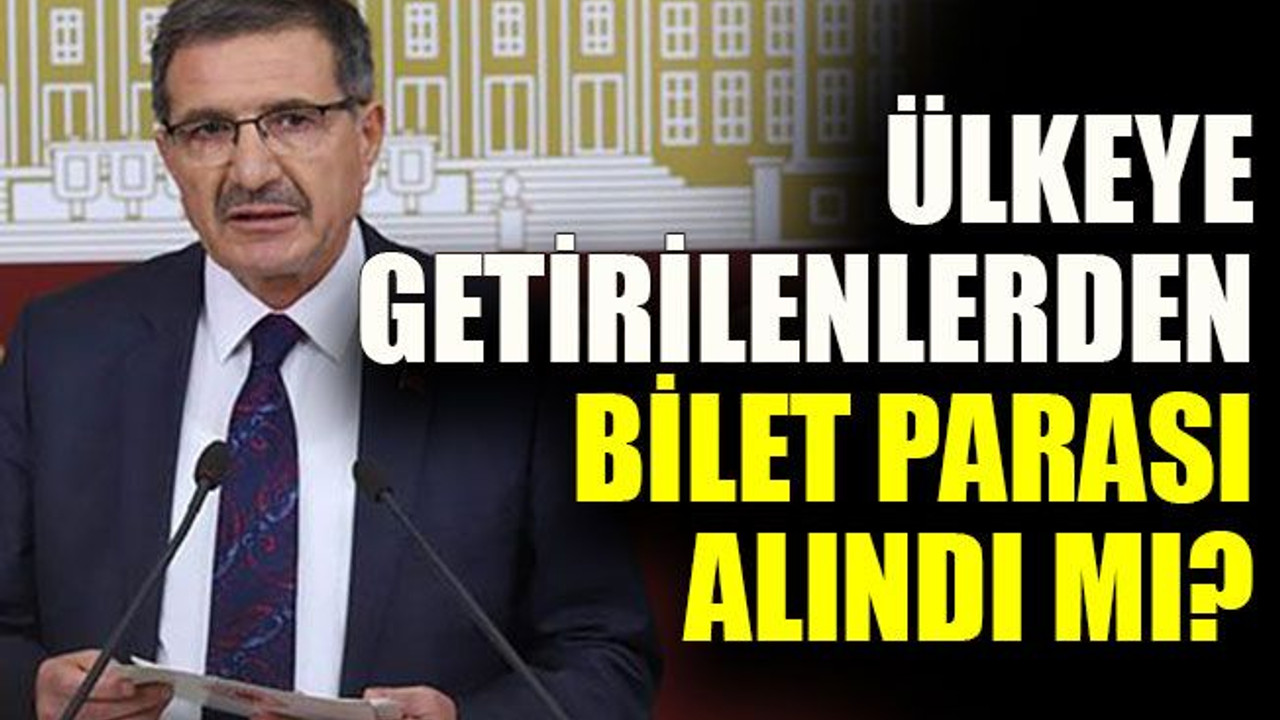 Ülkeye getirilenlerden bilet parası alındı mı?