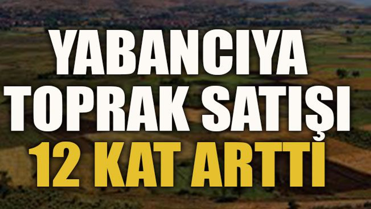 Yabancıya toprak satışı 12 kat arttı