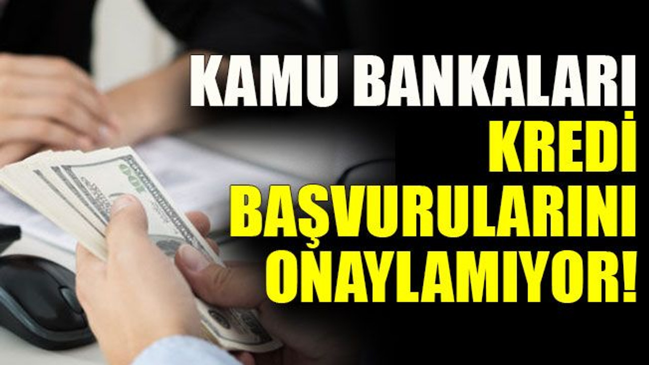 Kamu Bankaları kredi başvurularını onaylamıyor!