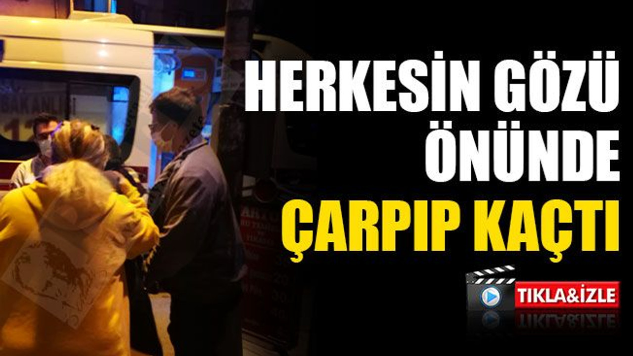 İzmit merkezde, herkesin gözü önünde çarpıp kaçtı!