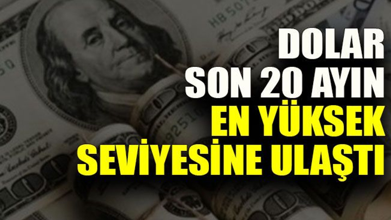 Dolar son 20 ayın en yüksek seviyesine ulaştı