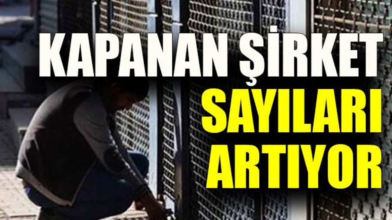 Kapanan şirket sayıları artıyor
