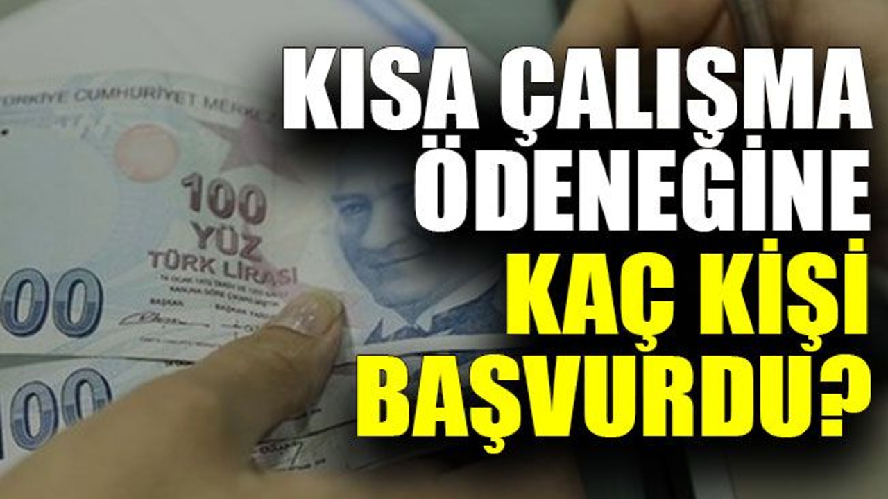 Kısa çalışma ödeneğine kaç kişi başvurdu