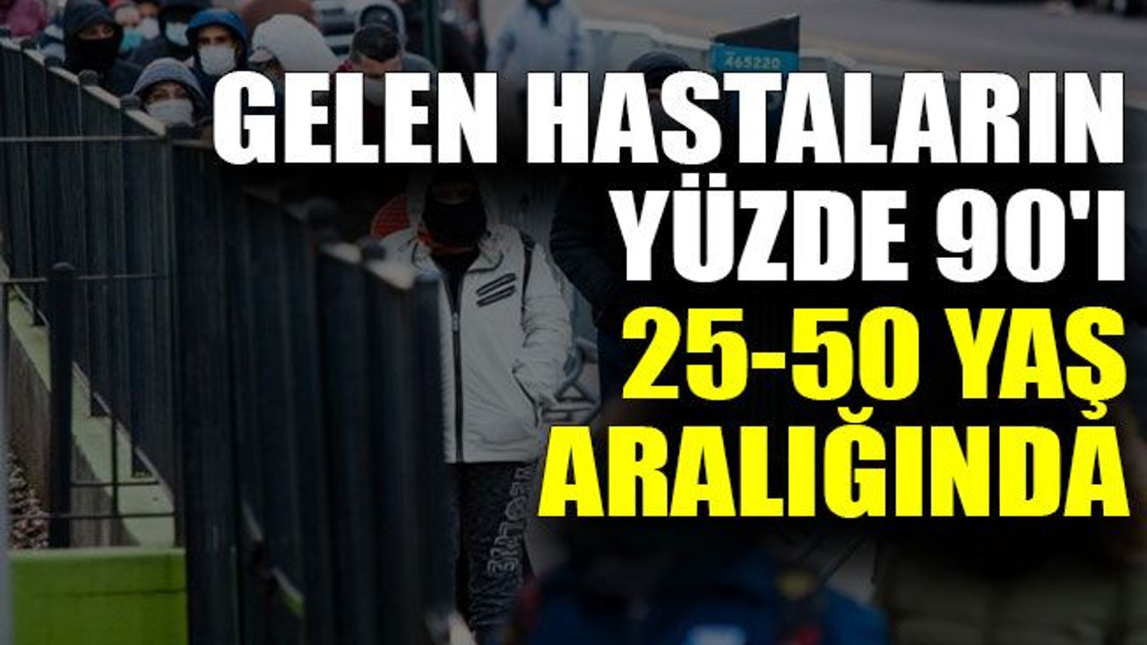 Gelen hastaların yüzde 90'ı, 25-50 yaş aralığında