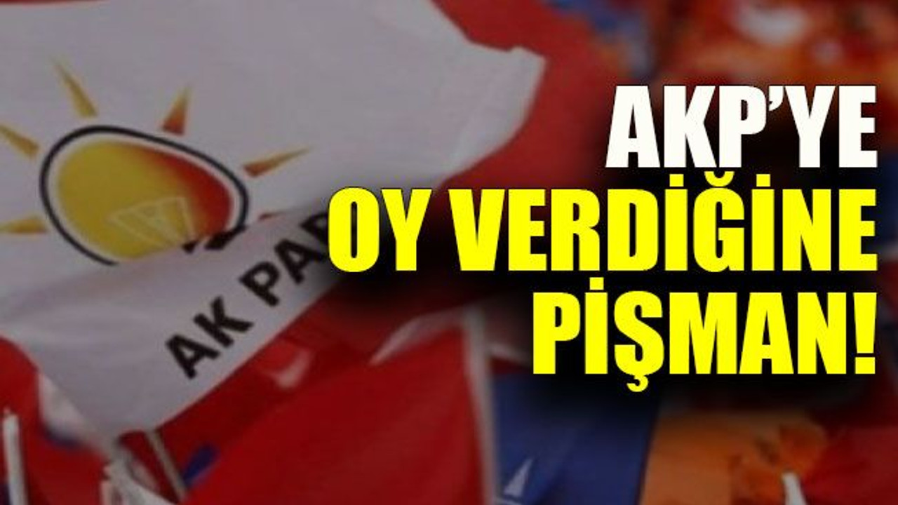 Nihat Ergün, AKP’ye oy verdiğine pişman!