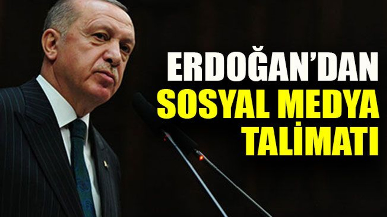 Erdoğan’dan sosyal medya talimatı