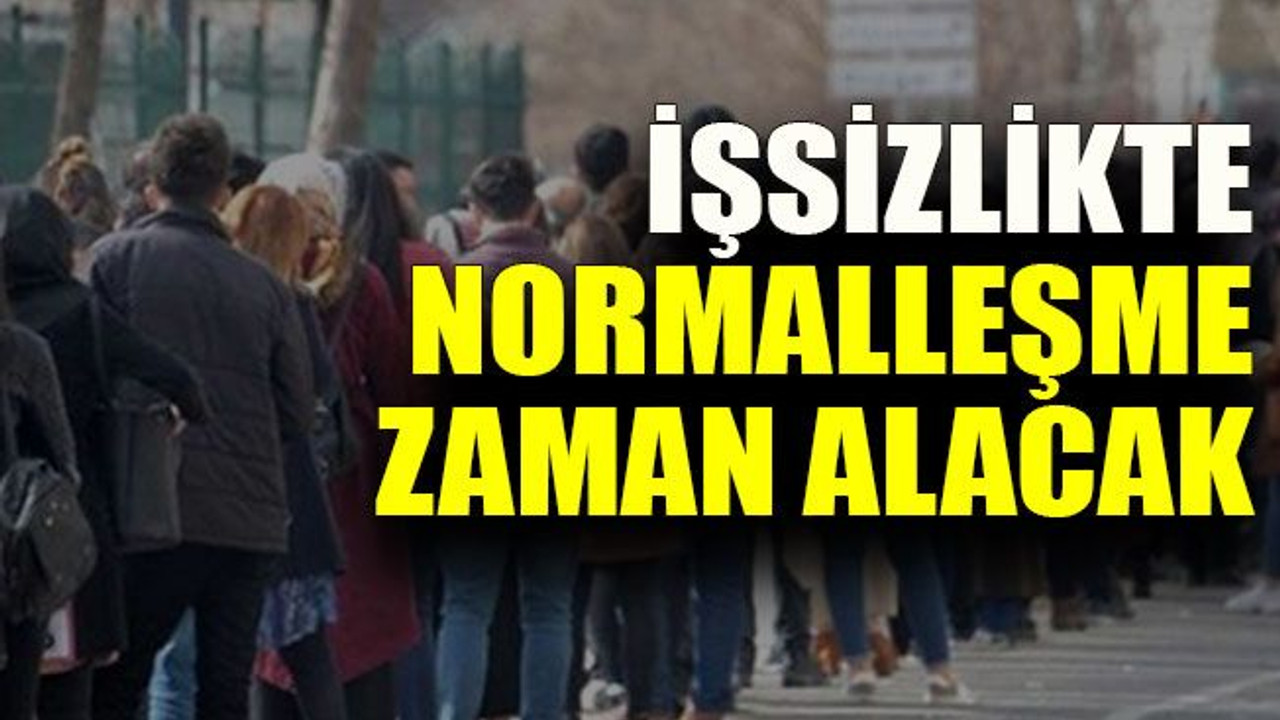 İşsizlikte normalleşme zaman alacak