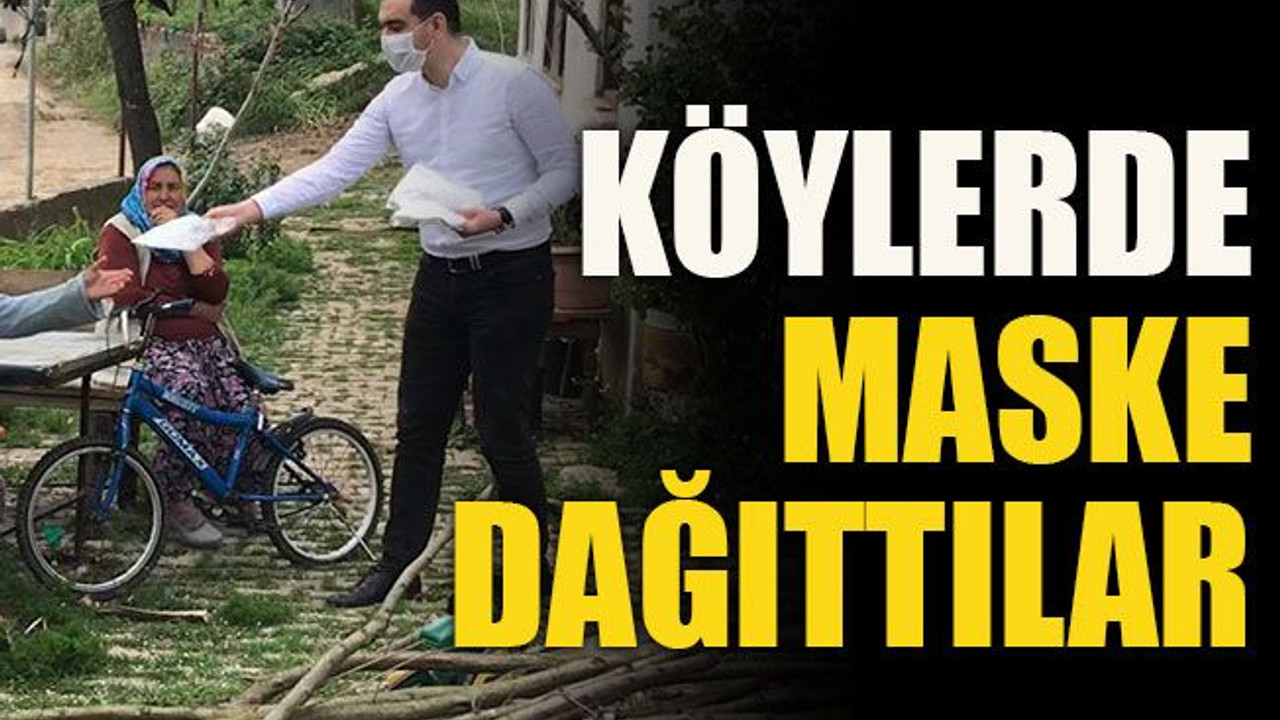 Köylerde maske dağıttılar
