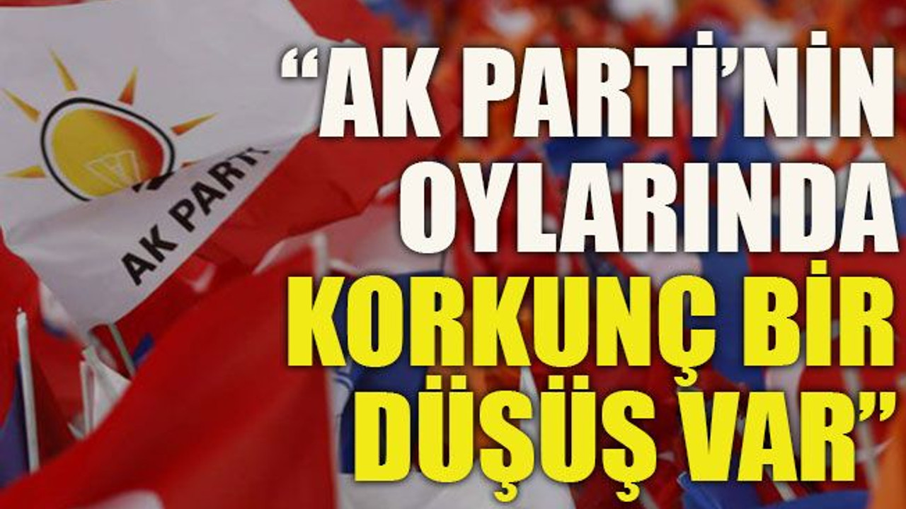 “AK Parti’nin oylarında korkunç bir düşüş var”
