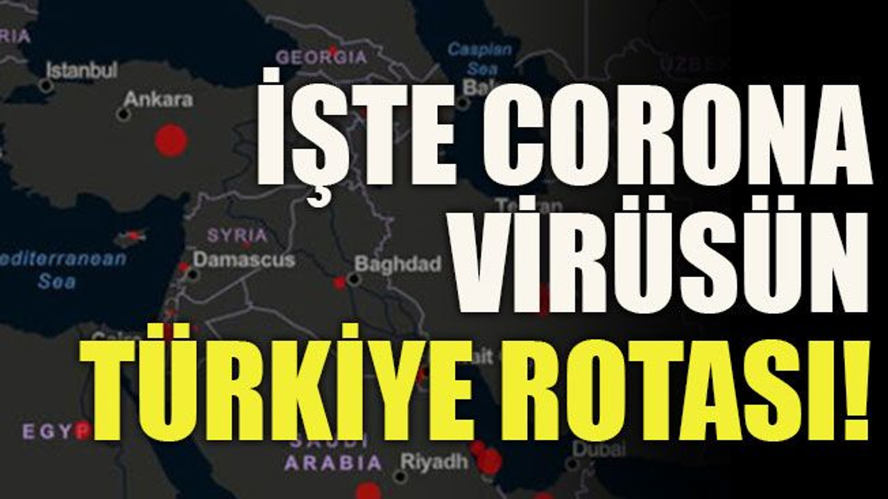 İşte corona virüsün Türkiye rotası!