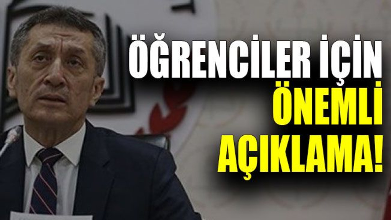 Öğrenciler için önemli açıklama!