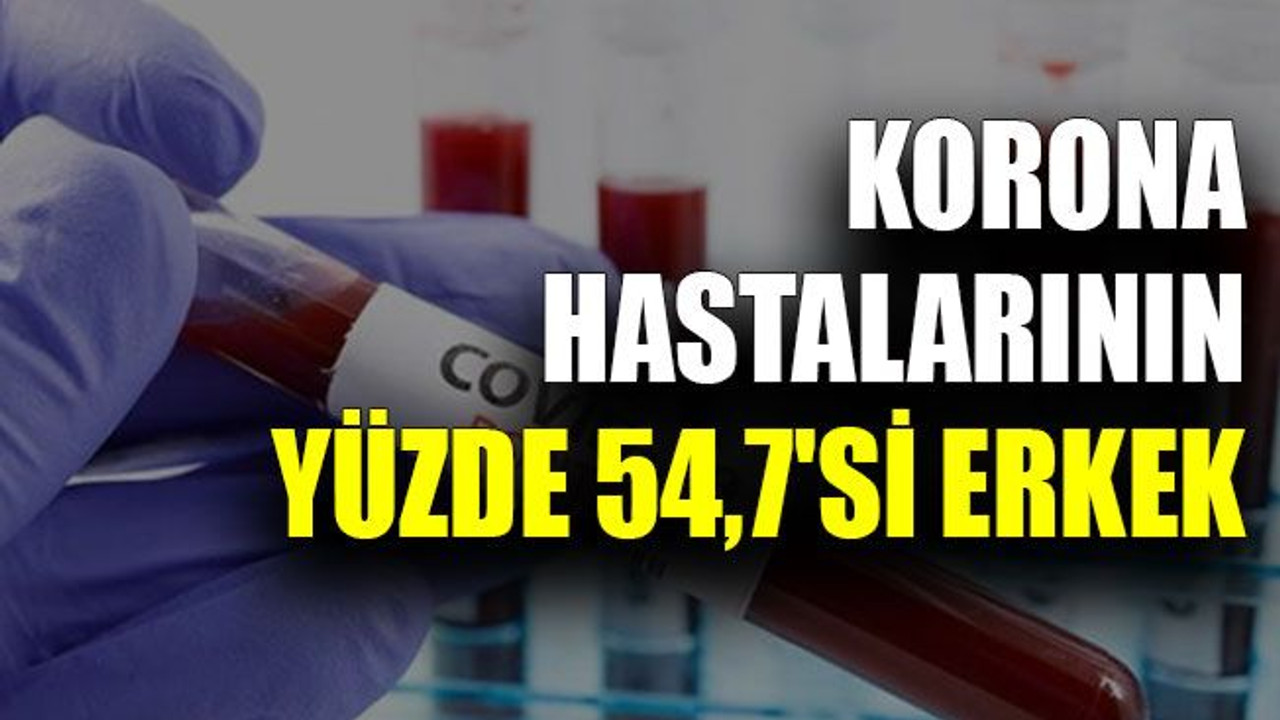 Korona hastalarının yüzde 54,7'si erkek